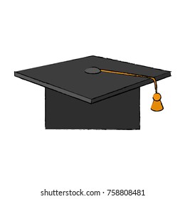 Graduation Cap Isolated On White Photorealistic Stock Vector (Royalty ...