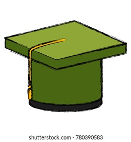 Graduation hat symbol