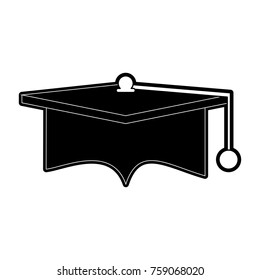 Graduation hat symbol icon vector illustration graphic design