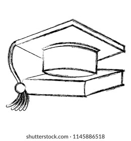 graduation hat with textbook