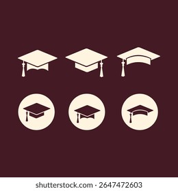 Graduation hat trendy vector art design superb amazing colorful useful illustration.eps