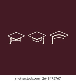 Graduation hat trendy vector art design fetching amazing colorful useful illustration.eps