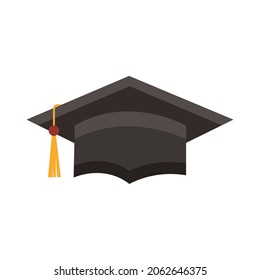 graduation hat uniform isolated icon
