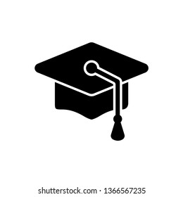 graduation hat vector icon 