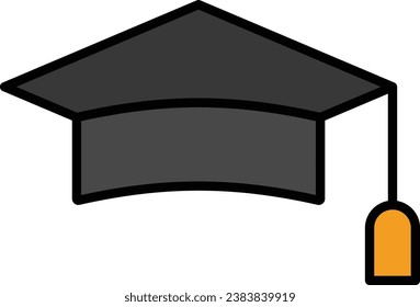GraduationsHat-Vektorsymbol. Kann für Druck-, Mobil- und Web-Anwendungen verwendet werden.