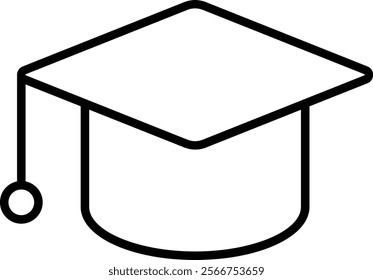 Graduation Hat vector icon. Can be used for printing, mobile and web applications.