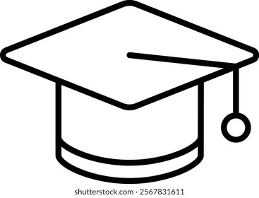 Graduation Hat vector icon. Can be used for printing, mobile and web applications.