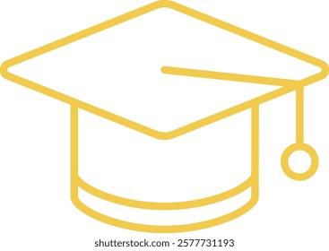 Graduation Hat vector icon. Can be used for printing, mobile and web applications.