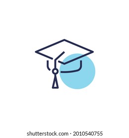 graduation hat vector icon education complete graduating