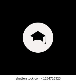 graduation hat vector icon. flat graduation hat design. graduation hat illustration for graphic 