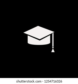 graduation hat vector icon. flat graduation hat design. graduation hat illustration for graphic 