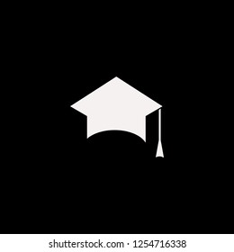 graduation hat vector icon. flat graduation hat design. graduation hat illustration for graphic 