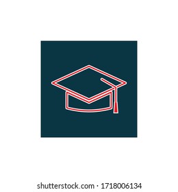Icono de vector de graduación aislado en fondo blanco