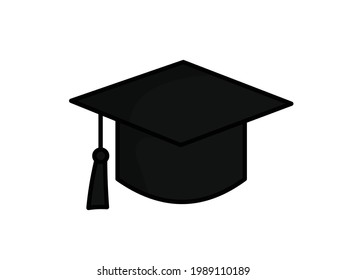 Graduation hat vector illustration isolated on white background