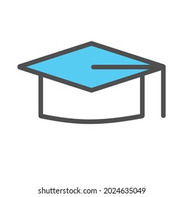 graduation hat vector illustration on white background