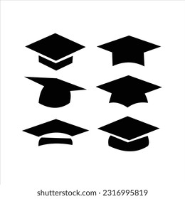 Graduation hat vector logo design study school