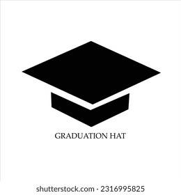 Graduation hat vector logo design study school