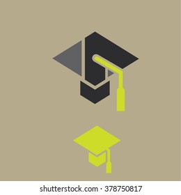 Graduation Hat Vector Logo. Education Logo. 
