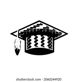 Graduation hat vector logo, graduation hat innovation 