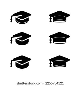 Graduation Hat Vector, Mortar Board Vector Art Icon Isolated