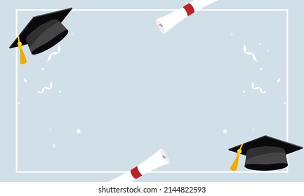 Graduation Hats Background Mortar Boards Vector Stock Vector (Royalty ...