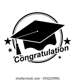 graduation hats. vector illustration Eps 10