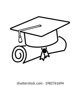 graduation hats. vector illustration Eps 10