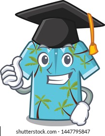 Graduation hawaiian shirt isolated in the character