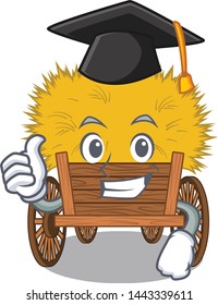 Graduation hayride mascot in beside the barn