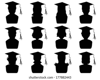 graduation head icons