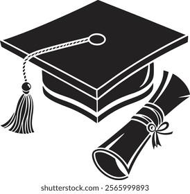 Graduation High Quality Vector Logo Vector illustration ideal for Tshirt graphic