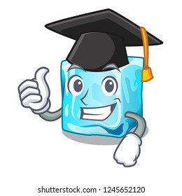 Graduation ice cubes wiht mascot on above