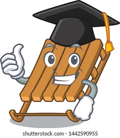 Graduation ice sled on a the cartoon