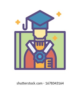 graduation icon after taking the exam