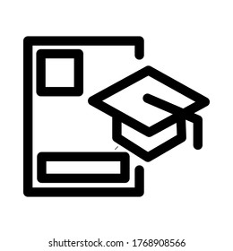 icono de graduación. De vuelta a la edición escolar. vector