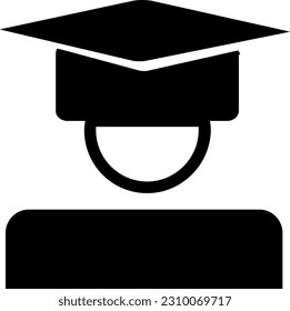 Graduation Icon A graduation cap and diploma epitomize successful completion of studies, accomplishment, and commencement into a new phase of life