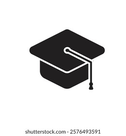 graduation icon. graduation cap toga vector. describes education, learning outcomes, undergraduate. for events, celebrations, flyers. Solid design style.