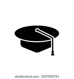 graduation icon. graduation cap toga vector. describes education, learning outcomes, undergraduate. for events, celebrations, flyers. Solid design style.