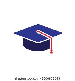 graduation icon. graduation cap toga vector. describes education, learning outcomes, undergraduate. for events, celebrations, flyers. Solid design style.