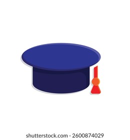 graduation icon. graduation cap toga vector. describes education, learning outcomes, undergraduate. for events, celebrations, flyers. flat color design style