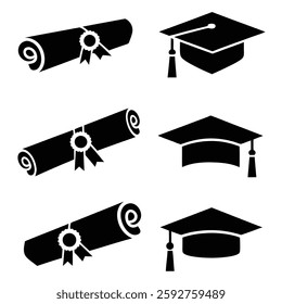 graduation icon. graduation cap vector. scholar icon