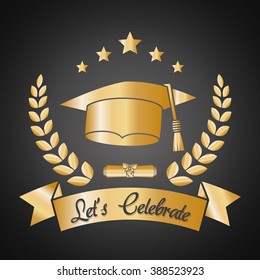 Graduation icon design 