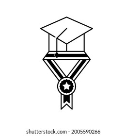 Graduation Icon Design Graphic Template Isolated