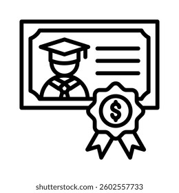 Graduation Icon Element for Design