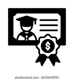 Graduation Icon Element for Design