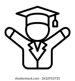 Elemento de icono de graduación para diseño