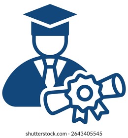 Elemento de ícone de graduação para design