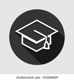 Graduation icon great for any use. Vector EPS10.