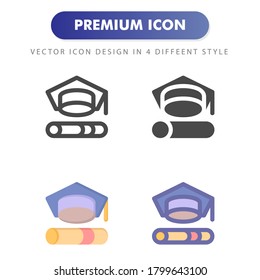 graduation icon isolated on white background. for your web site design, logo, app, UI. Vector graphics illustration and editable stroke. EPS 10.