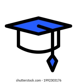 graduation icon lineal style vector illustration